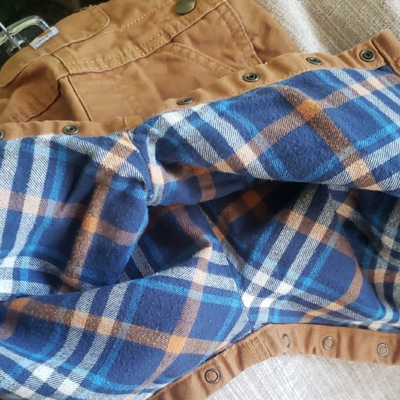 Carhartt Tan Baby  Overalls Size 6M - Picture 4 of 5